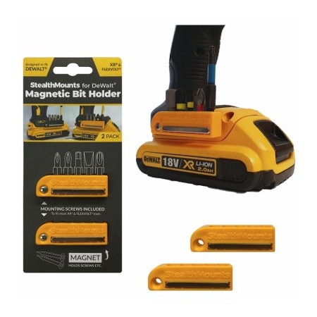 Metalmark Industrial 2PK DW Mag Bit Holder BH-DW-YLW-2